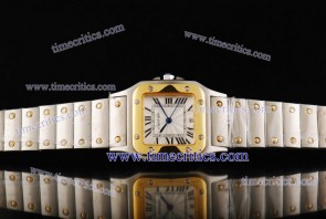 Cartier TriCAR426 Santos Galbee Steel Yellow Gold Watch