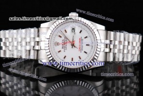 Rolex TriROL264 Datejust White Dial Steel Watch