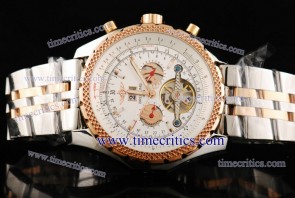 Breitling BRL311 Bentley Tourbillon White Dial Steel Watch 