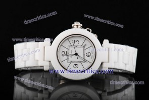 Cartier TriCAR156 Pasha Ladies White Ceramic Watch