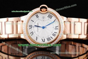 Cartier CBB017 Ballon Bleu Large Rose Gold Diamond Watch 