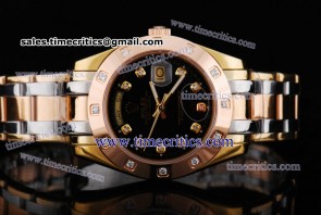 Rolex TriROL555 Day Date Masterpiece Black Dial Tridor Watch
