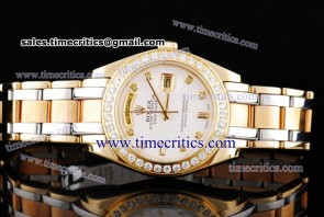 Rolex TriROL565 Day Date Masterpiece White Dial Tridor Watch