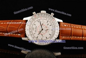 Breitling TriBrl158 Montbrillant 04 White Dial Steel Watch