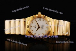 Omega TriOGA113 Constellation 35mm Gold White Watch