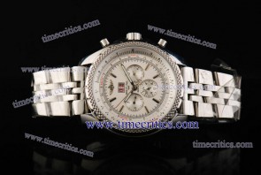 Breitling TriBrlb007 Bentley 6.75 White Dial Stick Markers Steel Watch