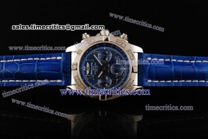 Breitling TriBRL449 Chronomat B01 44MM Blue Dial Steel Watch 