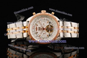 Breitling BRL315 Bentley Tourbillon White Dial Steel Watch 