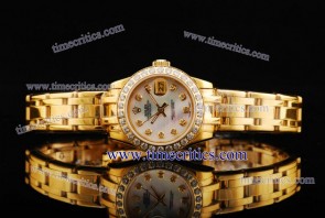 Rolex TriROL1248 Datejust PearlMaster White Dial Yellow Gold Watch