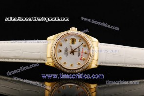 Rolex TriROL178 Datejust White Dial Yellow Gold Watch