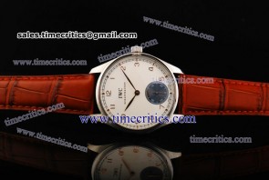 IWC TriIWCP2237 Portuguese Hand Wound White Dial Steel Watch
