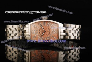 Franck Muller TriFRM016 Color Dreams Orange Guilloche Dial Steel Watch