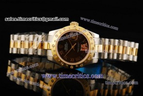 Rolex TriROL396 Datejust Brown Dial Two Tone Watch