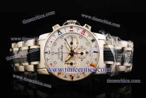 Corum TriCOR035 Chronograph Regatta White Dial Steel Watch