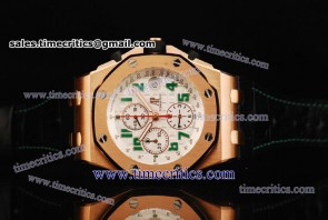 Audemars Piguet TriAP096 Royal Oak Offshore Limited Edition White Dial Rose Gold Watch