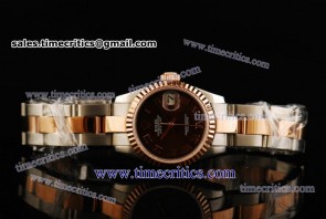 Rolex TriROL398 Datejust Brown Dial Two Tone Watch