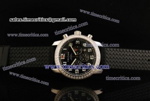 Chopard Trichp158 Mille Miglia Chrono Steel Diamond Watch Black Dial