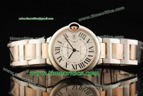 Cartier CBB024 Ballon Bleu Large Steel Yellow Gold Watch 