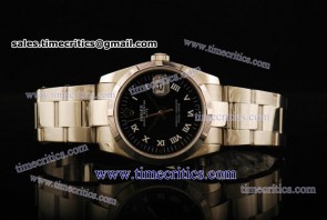 Rolex TriROL361 Date Black Dial Steel Watch