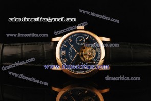 A.Lange & Sohne TriALS073 Tourbillon Pour Le Merite Black Guilloche Dial Rose Gold Watch 