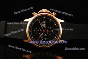 IWC TriIWCP2186 Portuguese Black Dial Rose Gold Watch
