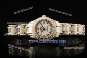 Rolex TriROL1250 Datejust PearlMaster White Dial Steel Watch