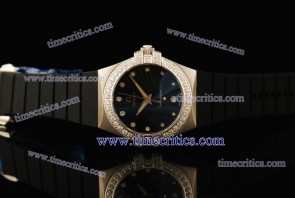 Omega TriOGA122 Constellation 35mm Black Rubber Steel Diamond Bezel Watch
