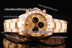 Rolex TriROL876 Daytona Gold Dial Rose Gold Watch