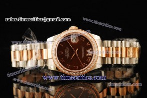 Rolex TriROL288 Datejust Brown Dial Two Tone Watch