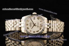 Rolex TriROL298 Datejust White Dial Steel Watch