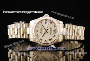 Rolex TriROL301 Datejust White Dial Steel Watch