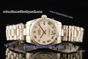 Rolex TriROL304 Datejust White Dial Steel Watch