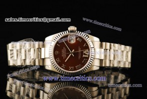 Rolex TriROL305 Datejust Brown Dial Steel Watch