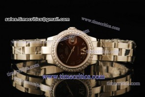 Rolex TriROL442 Datejust Brown Dial Steel Watch