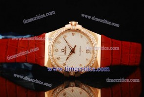 Omega TriOGA137 Constellation 35mm Rose Gold Diamond Watch