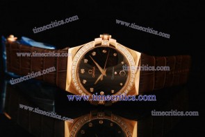 Omega TriOGA139 Constellation 35mm Rose Gold Diamond Watch