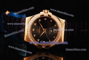 Omega TriOGA140 Constellation 35mm Rose Gold Diamond Watch
