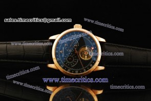 Jaeger-LeCoultre TriJL026 Duometre Black Dial Rose Gold Watch