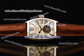 Franck Muller TriFRM069 Aeternitas Tourbillon White Guilloche Dial Steel Watch