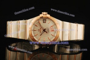 Omega TriOGA155 Constellation 35mm Two Tone White Watch