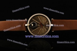 Cartier TriCAR335 Captive Brown Satin Steel Diamond Watch
