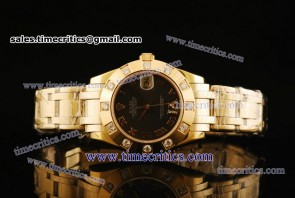 Rolex TriROL334 Datejust Coffce Dial Yellow Gold Watch