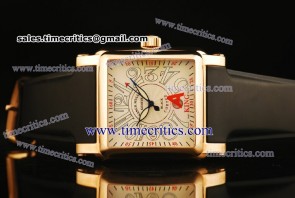 Franck Muller TriFRM080 Conquistador White Guilloche Dial Rose Gold Watch