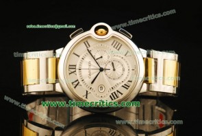 Cartier CBB007 Ballon Bleu Chronograph Steel Yellow Gold Watch 