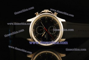 IWC TriIWCP2192 Portuguese Yacht Club Black Dial Steel Watch