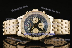 Breitling TriBrl221 Navitimer Cosmonaute Black Dial Steel Watch