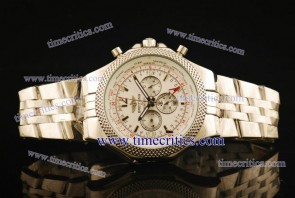 Breitling BRL339 Bentley GMT White Dial Steel Watch 