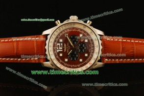 Breitling TriBrlc080 Chronospace Red Leather Steel Watch