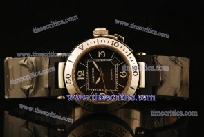 Cartier TriCAR193 Pasha Seatimer Black Rubber Steel Watch