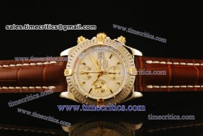 Breitling TriBRL534 Chronomat Evolution White Dial Steel Watch 